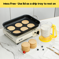 Distributeur de pâte à crêpes 5 tasses, verseur de pâte pour faire des crêpes, des crêpes, des muffins, des cupcakes, poignée ergonomique avec buse anti-éclaboussures