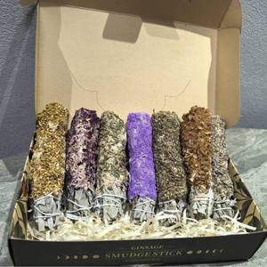 Paquete de Salvia Blanca Orgánica Hecha a Mano y Ecológica para Purificación de Dinero, Meditación, Yoga, Aromaterapia y Varillas de Palo Santo - Product Image 3