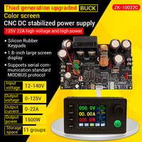 WUZHI 10022C Régulateur de tension CC réglable à écran couleur CNC, alimentation à tension et courant constants, module 0-125V/22A