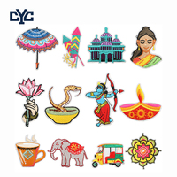 Nouveaux patchs brodés thermocollants de style ethnique indien sur le thème du festival Diwali pour la décoration de robes