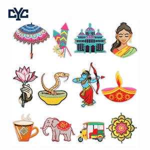 Parches Bordados Termoadhesivos con Temática del Festival Diwali de la India, Estilo Étnico, para Decoración de Vestidos - Product Image 1