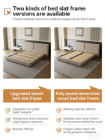Ensemble de lit de luxe moderne en tissu rembourré, cadre de lit double minimaliste et rembourré pour appartement, mobilier de maison adapté