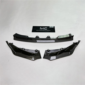 For <b>M3</b> M4 G80 G81G82 G83 2020-IN V Style Real Carbon Fiber Body Kit Front Lip Bumper 3pcs M3M4 for G80 G82 for <b>M3</b> M4 G80 - Product Image 2