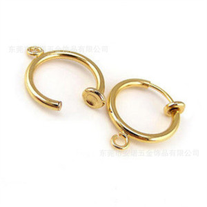 Clip-On Earrings 13mm Hoop Zinc Alloy Ear Clips No <b>Piercing</b> <b>Fake</b> Earrings For Ear Cartilage <b>Nose</b> Navel Rings - Product Image 3