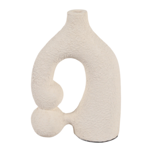 Vaso in ceramica astratto a forma di anello, vaso per fiori in terracotta per decorazioni per la casa, soggiorno, elemento scultoreo. - Product Image 5
