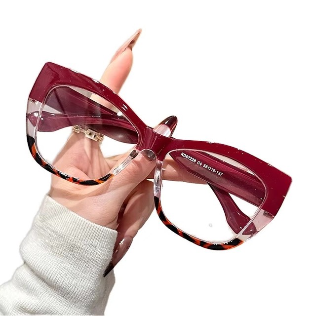 Stylish Glasses Anti-Blue Light Glasses Cat Eye Frame Non-Prescription Glasses