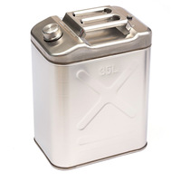 Réservoir de carburant vertical portable en acier inoxydable, jerrycan pour essence et diesel
