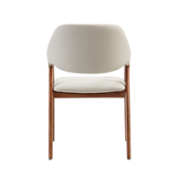 Chaise de salle à manger, mobilier de maison, luxe léger, bois massif, style moderne, demi-accoudoir, dossier, chaise ergonomique décontractée pour salon et bureau