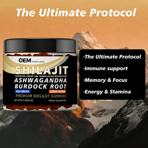 Gomitas de Shilajit Puro del Himalaya al por Mayor OEM, Suplemento con Musgo Marino, Ashwagandha, Raíz de Bardana, Melena de León y Ácido Fúlvico - Product Image 3