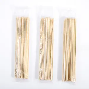 100個の天然竹バーベキュー串シシカボブ用の必須グリルスティックバーベキューパーティーに最適なツール
