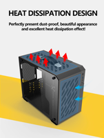Boîtier PC Gamer-X OEM Full Tower MicroATX ITX pour jeux, éclairage RGB personnalisable, refroidissement par eau, ports avant en acier, panneau latéral avec fenêtre