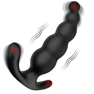 Jouet vibrant en silicone, grandes perles anales, pour le vagin des femmes et le plug anal géant pour hommes, masturbateur vibrant - Product Image 1