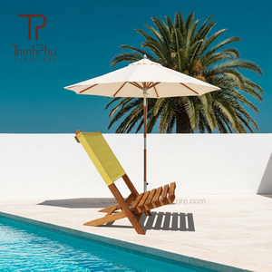 Silla de Playa Portátil de Madera de Pino Sólido, Diseño Moderno y Lujoso, Resistente al Agua, Ligera, para Uso en Exteriores, Parques y Villas - Product Image 3