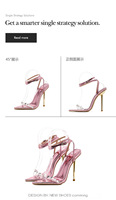 Nouvelles sandales d'été 2026 à talons hauts pour femmes – Élégantes et sexy pour soirées et banquets – Chaussures de mode habillées