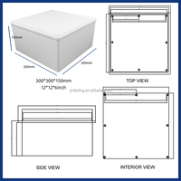 Boîtier de jonction électrique en plastique ABS de grande taille, étanche IP67, couleur personnalisée, sérigraphie, boîtier électronique fermé