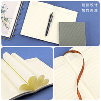 Ensemble de blocs-notes en cuir PU A5, logo personnalisé, bloc-notes en twill, boîte cadeau, activités scolaires et d'entreprise personnalisées