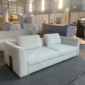 Fornitura diretta dei produttori set di divani in tessuto di stoffa per soggiorno con base in acciaio inossidabile stile semplice <span class=keywords><strong>beige</strong></span> nordico - Product Image 3