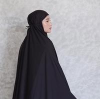 Ensemble de prière portable de voyage avec pochette assortie personnalisée, Khimar sans manches, Jilbabs légers et compacts pour le Ramadan, printemps et automne