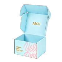 Boîte d'expédition auto-élevable en papier kraft écologique et recyclable avec insert en nid d'abeille pour emballage cadeau