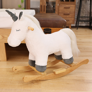 Vente chaude 2-6 ans blanc louchant <span class=keywords><strong>licorne</strong></span> cheval <span class=keywords><strong>à</strong></span> <span class=keywords><strong>bascule</strong></span> intérieur <span class=keywords><strong>en</strong></span> peluche jouet - Product Image 5