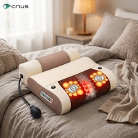 Coussin de massage Shiatsu vibrant et chauffant à infrarouge lointain, alimenté par USB, avec contrôle de la minuterie pour le cou, les épaules, la taille et le dos (soulagement des douleurs)