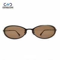 M10313 Monture de lunettes pour femme œil de chat, monture intégrale en métal, branches ajourées à double maillon unique, monture optique ovale vintage