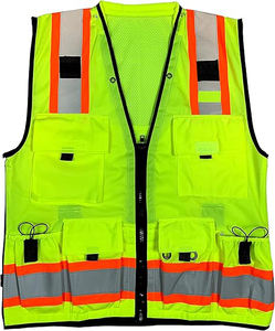 असीसी कक्षा 2 उच्च दृश्यता ब्रेक निर्माण काम करने वाली सुरक्षा परावर्तकता सुरक्षा के लिए पुरुषों के चिंतनशील सुरक्षा कपड़े - Product Image 6