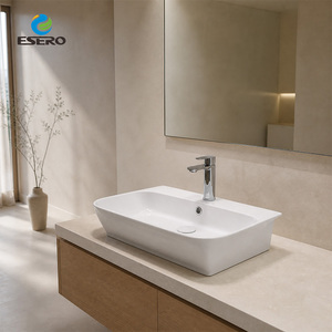 Lavabo de Cerámica Blanco con Logotipo Personalizado de Último Diseño para Proyectos Hoteleros - Product Image 4