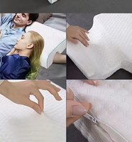 Oreiller de soutien ergonomique 100 % mousse à mémoire de forme de qualité supérieure, anti-pression, avec trou pour le bras, pour dormeurs latéraux, usage hôtelier robuste