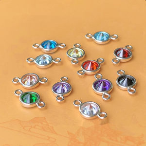 925 כסף סטרלינג 4 מ "מ כפולה עם זירקון קסם זירקון 3 מטר לידה - Product Image 3