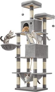Wooden <b>Cat</b> Tree, <b>Large</b> <b>Cat</b> Tree Tower, Multi-Level Plush Condo with <b>Scratching</b> <b>Post</b> - Product Image 1