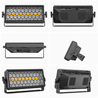 120W Disco Party Stage Strobe Retro Light 4X30W Golden COB LED + 36 Auxiliaire RGB DMX512 Contrôle Strobe Wall Washer Lighting