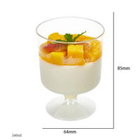 5Oz Mini Dessert Tasses Petits Gobelets À Dessert En Plastique Verres À Vin Tasses De Service De Fête pour Mousse Dessert Verres À Liqueur