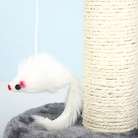 Plataforma de Juego para Gatos de Felpa, Rascador Grande de Doble Capa, Plataforma de Salto, Pelota Colgante, Poste Rascador Pequeño para Gatos, Juguete para Mascotas