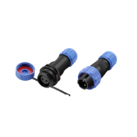 SP13 IP67 Nylon Étanche Puissance Aviation Plug 2 Broches Droite Mâle Femelle Accouplement Connecteur Circulaire 13A 250V