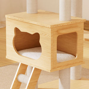 Casa para Gatos Moderna, Nueva y en Oferta, para Todas las Estaciones, con Estructura de Escalada Integrada, Plataforma de Salto y Árbol para Gatos - Product Image 4
