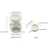 Chauffe-cire en céramique porcelaine, 1 pièce, brûleur d'huile, pour l'été
