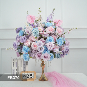 ฉากหลังงานแต่งงานสีชมพูและสีม่วงพร้อมดอกไม้ประดับสำหรับขอแต่งงาน ราคาขายส่งจาก DKB - Product Image 3