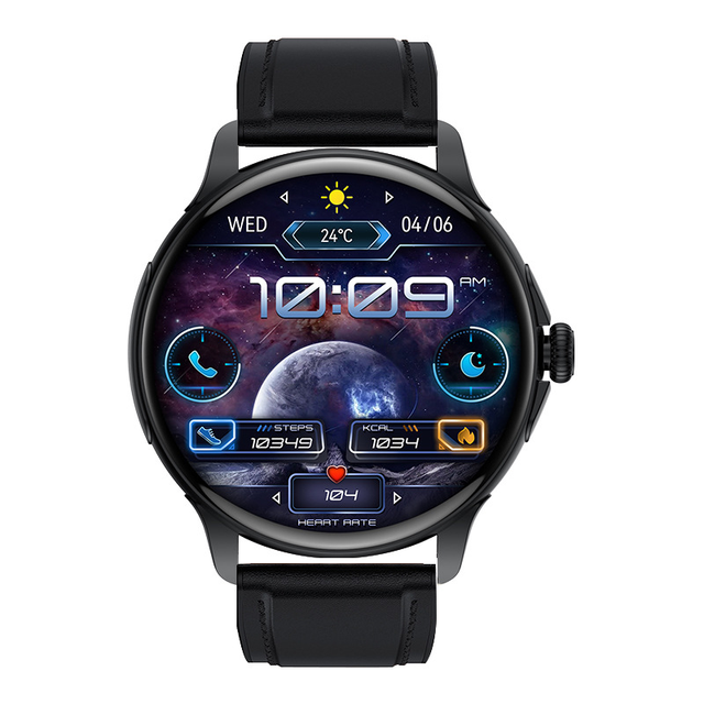 Hk49 Classic Stylish Design Bt Round Smart Watch Multiple Sport Modes Strong Endurance Sports Watch