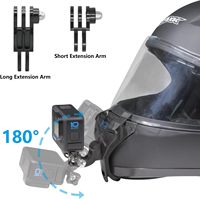 Haoyou Sangle de fixation mentonnière réglable mains libres pour casque, compatible avec les caméras d'action Hero 13/12/11/10/9/8/7, Osmo et Insta360