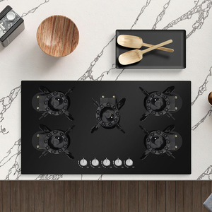 Panel de estufa de <span class=keywords><strong>Gas</strong></span> de 5 quemadores de alta calidad, portátil de vidrio templado para cocina doméstica, <span class=keywords><strong>precio</strong></span> bajo para GLP <span class=keywords><strong>Natural</strong></span> - Product Image 3