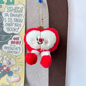 Porte-clés en peluche <span class=keywords><strong>pomme</strong></span> à nez <span class=keywords><strong>rouge</strong></span> mignon et coquin, style Ins, haute valeur chromatique - Product Image 4