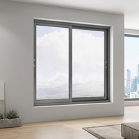 Ventana Corredera Horizontal Moderna de Aluminio Resistente a Huracanes, Certificada en EE. UU., con Doble Acristalamiento y Aislamiento Acústico