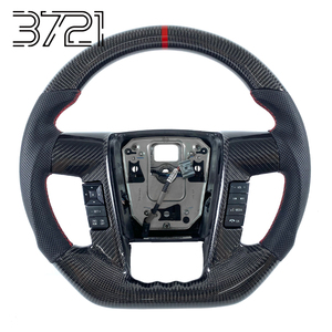 พวงมาลัยหนังคาร์บอนไฟเบอร์สไตล์สปอร์ตสำหรับฟอร์ด F150 แร็พเตอร์ SVT F-150 ลาเรียต แพลตตินัม คิงแรนช์ ปี 2009-2014 - Product Image 1