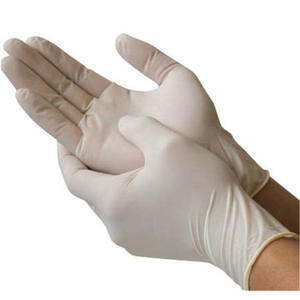 Guantes desechables de látex para examen, sin polvo, 5MIL de grosor, 24CM de longitud, puño con borde cortado, suaves, uso general - Product Image 2