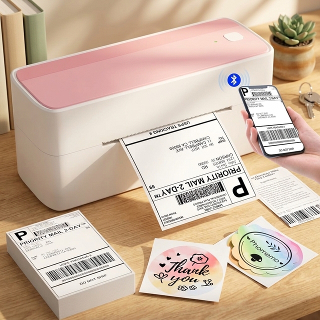 Wireless Thermal Shipping Label Printer Phomemo PM-241-BT 4x6 Label Maker for Logistics Warehouse E-commerce Fulfillment