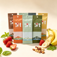 Sachet d'emballage alimentaire personnalisé en plastique pour barres protéinées, chocolat et noix, emballage de barres énergétiques au chocolat de qualité alimentaire