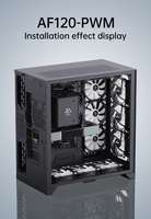 SNOWMAN 120mm ventilateur de boîtier PC noir uni silencieux ventilateur de refroidissement CPU haute Performance pour PC Gaming No RGB armoires d'ordinateur