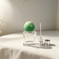 Flacon pulvérisateur de parfum en verre transparent à fond épais, flacon de parfum vide avec bouchon à bille, impression personnalisée du logo pour l'emballage de parfum