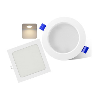 <b>Office</b> 3CCT Adjustable Recessed Round Square <b>Ceiling</b> <b>Light</b> 4-8 Inch 3W 6W 9W LED Panel <b>Light</b> IP44 Aluminum Home - Product Image 1
